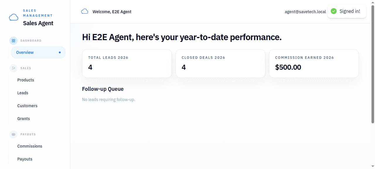 Agent Dashboard