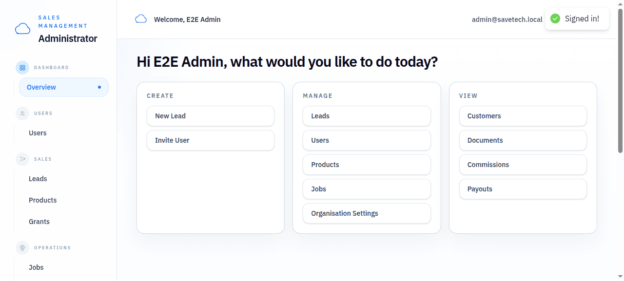 Admin Dashboard